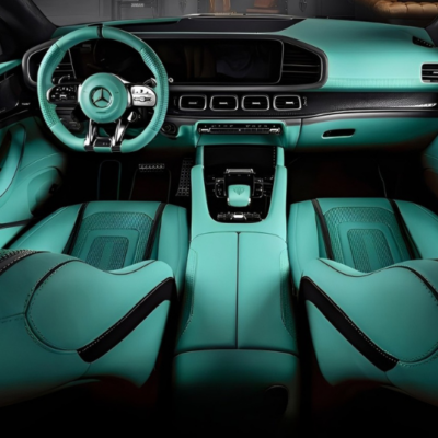 Bọc ghế da xe Mercedes Benz GLS phiên bản xanh ngọc