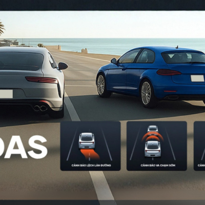 Cảnh báo ADAS từ camera hành trình Vietmap V740