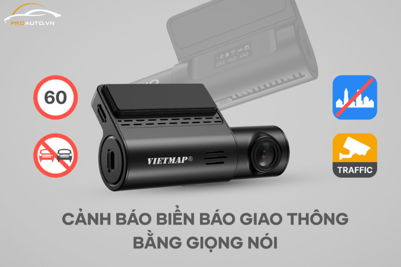 Cảnh báo biển báo giao thông bằng giọng nói trên camera Vietmap L110